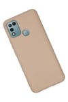 Mey İthalat®  İnfinix Hot 10 Play Kılıf Nano içi Kadife Silikon - Pudra