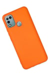 Mey İthalat®  İnfinix Hot 10 Play Kılıf Nano içi Kadife Silikon - Turuncu