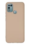 Mey İthalat®  İnfinix Hot 10 Play Kılıf Nano içi Kadife Silikon - Pudra