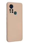 Mey İthalat®  İnfinix Hot 11s Kılıf Nano içi Kadife Silikon - Pudra