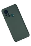 Mey İthalat®  İnfinix Hot 11s Kılıf Nano içi Kadife Silikon - Koyu Yeşil