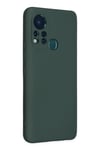 Mey İthalat®  İnfinix Hot 11s Kılıf Nano içi Kadife Silikon - Koyu Yeşil