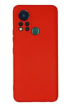 Mey İthalat®  İnfinix Hot 11s Kılıf Nano içi Kadife Silikon - Kırmızı
