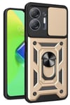 Mey İthalat®  İnfinix Hot 30 5G Kılıf Pars Lens Yüzüklü Silikon - Gold