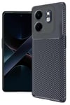 Mey İthalat®  İnfinix Smart 9 Kılıf Auto Focus Karbon Kapak - Lacivert