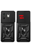 Mey İthalat®  İnfinix Zero 30 4G Kılıf Pars Lens Yüzüklü Silikon - Siyah