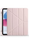 Mey İthalat®  iPad 2022 10.9 (10.nesil) Kılıf Kalemlikli Mars Tablet Kılıfı - Rose Gold