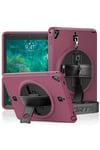 Mey İthalat®  iPad 5 Air 9.7 Kılıf Strap-C Otterbox Tablet Kapak - Mürdüm