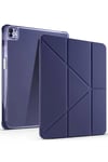 Mey İthalat®  iPad Air 13 (2024) Kılıf Kalemlikli Mars Tablet Kılıfı - Lacivert