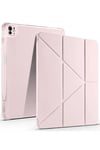 Mey İthalat®  iPad Air 13 (2024) Kılıf Kalemlikli Mars Tablet Kılıfı - Rose Gold