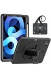 Mey İthalat®  iPad Pro 11 (2020) Kılıf Strap-C Otterbox Tablet Kapak - Siyah