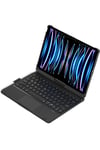 Mey İthalat®  iPad Pro 11 (2024) F11 ATS Kılıf Magic Dönen Klavyeli Tablet Kılıf - Siyah