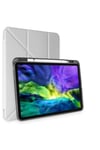 Mey İthalat®  iPad Pro 11 (2024) Kılıf Kalemlikli Mars Tablet Kılıfı - Gri