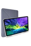 Mey İthalat®  iPad Pro 12.9 (2021) Kılıf Kalemlikli Mars Tablet Kılıfı - Lavender