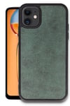 Mey İthalat®  iPhone 11 Kılıf Aras Deri Kapak - Koyu Yeşil