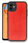 Mey İthalat®  iPhone 11 Kılıf Aras Deri Kapak - Kırmızı