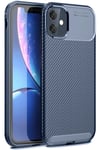 Mey İthalat®  iPhone 11 Kılıf Auto Focus Karbon Kapak - Lacivert