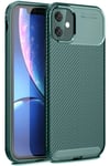 Mey İthalat®  iPhone 11 Kılıf Auto Focus Karbon Kapak - Koyu Yeşil
