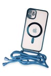 Mey İthalat®  iPhone 11 Kılıf Divo Lazer Askılı Magsafe Kapak - Sierra Blue