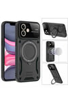 Mey İthalat®  iPhone 11 Kılıf Joy Lens Standlı Kapak - Mor