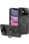 Mey İthalat®  iPhone 11 Kılıf Joy Lens Standlı Kapak - Siyah