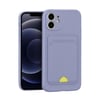 Mey İthalat®  iPhone 11 Kılıf Kelvin Kartvizitli Silikon - Lila