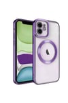 Mey İthalat®  iPhone 11 Kılıf Kross Magneticsafe Kapak - Mor