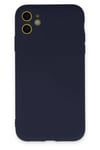 Mey İthalat®  iPhone 11 Kılıf Nano içi Kadife Silikon - Lacivert