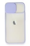 Mey İthalat®  iPhone 11 Kılıf Palm Buzlu Kamera Sürgülü Silikon - Lila