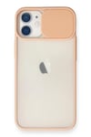 Mey İthalat®  iPhone 11 Kılıf Palm Buzlu Kamera Sürgülü Silikon - Pembe