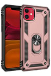 Mey İthalat®  iPhone 11 Kılıf Sofya Yüzüklü Silikon Kapak - Rose