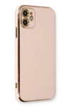Mey İthalat®  iPhone 11 Kılıf Volet Silikon - Pembe