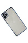 Mey İthalat®  iPhone 11 Pro Kılıf  Lensli Silikon - Açık Mavi