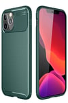 Mey İthalat®  iPhone 11 Pro Kılıf Auto Focus Karbon Kapak - Yeşil