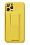 Mey İthalat®  iPhone 11 Pro Kılıf Coco Deri Standlı Kapak - Sarı