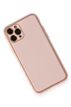 Mey İthalat®  iPhone 11 Pro Kılıf Coco Deri Silikon Kapak - Pembe