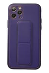 Mey İthalat®  iPhone 11 Pro Kılıf Coco Deri Standlı Kapak - Mor