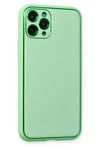 Mey İthalat®  iPhone 11 Pro Kılıf Coco Deri Silikon Kapak - Açık Yeşil