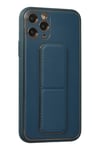 Mey İthalat®  iPhone 11 Pro Kılıf Coco Deri Standlı Kapak - Mavi