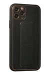 Mey İthalat®  iPhone 11 Pro Kılıf Coco Deri Standlı Kapak - Siyah