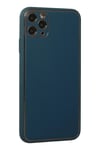Mey İthalat®  iPhone 11 Pro Kılıf Coco Deri Silikon Kapak - Mavi