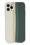 Mey İthalat®  iPhone 11 Pro Kılıf Ebruli Lansman Silikon - Beyaz-Gri