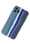 Mey İthalat®  iPhone 11 Pro Kılıf Ebruli Lansman Silikon - Mavi-Gri