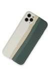 Mey İthalat®  iPhone 11 Pro Kılıf Ebruli Lansman Silikon - Beyaz-Gri