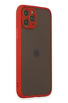 Mey İthalat®  iPhone 11 Pro Kılıf Montreal Silikon Kapak - Kırmızı