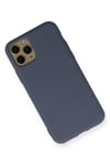 Mey İthalat®  iPhone 11 Pro Kılıf Nano içi Kadife Silikon - Gri