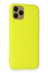 Mey İthalat®  iPhone 11 Pro Kılıf Nano içi Kadife Silikon - Sarı