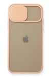 Mey İthalat®  iPhone 11 Pro Kılıf Palm Buzlu Kamera Sürgülü Silikon - Pembe