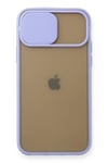 Mey İthalat®  iPhone 11 Pro Kılıf Palm Buzlu Kamera Sürgülü Silikon - Lila