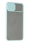 Mey İthalat®  iPhone 11 Pro Kılıf Palm Buzlu Kamera Sürgülü Silikon - Turkuaz